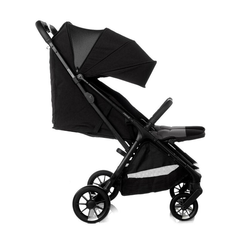 Carucior gemeni pliabil Twinside, Jane, Pliere rapida cu o mana, De la nastere pana la 22 Kg, Cu huse pentru ploaie, Spatare independente, Cu suspensii, Conform cu EN 1888-2:2018+A1:2023, Coal
