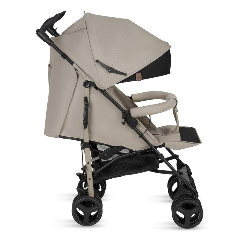 Carucior sport compact, Lionelo, Irma, Spatar ajustabil in 4 pozitii, Suport picioare reglabil, Manere rotative, Pliere tip umbrela, 6- 36 luni, Pana la 15 kg, Conform cu EN1888-1:2018, Bej