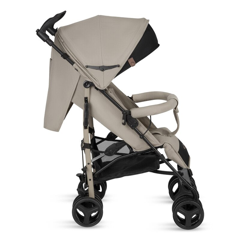 Carucior sport compact, Lionelo, Irma, Spatar ajustabil in 4 pozitii, Suport picioare reglabil, Manere rotative, Pliere tip umbrela, 6- 36 luni, Pana la 15 kg, Conform cu EN1888-1:2018, Bej