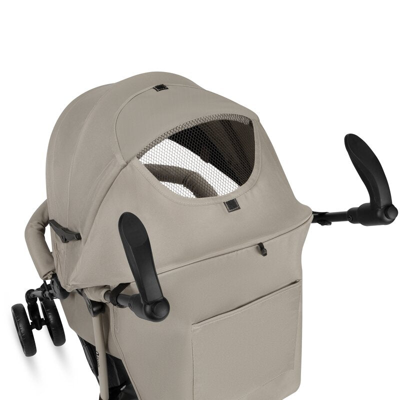 Carucior sport compact, Lionelo, Irma, Spatar ajustabil in 4 pozitii, Suport picioare reglabil, Manere rotative, Pliere tip umbrela, 6- 36 luni, Pana la 15 kg, Conform cu EN1888-1:2018, Bej