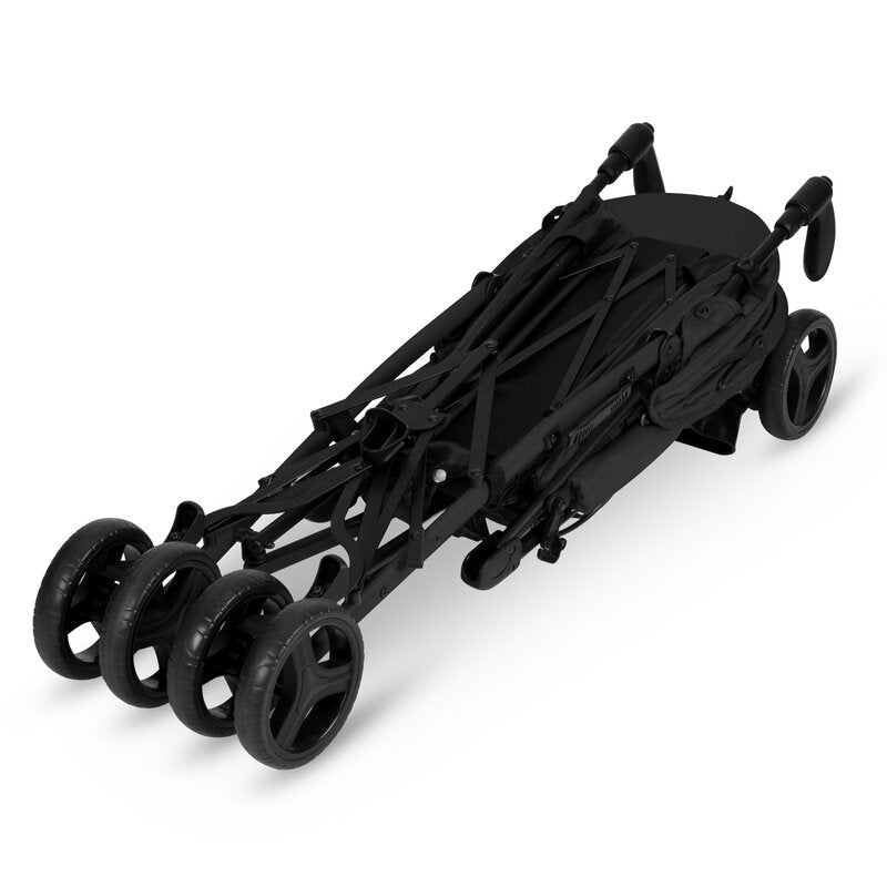 Carucior sport compact, Lionelo, Irma, Spatar ajustabil in 4 pozitii, Suport picioare reglabil, Manere rotative, Pliere tip umbrela, 6- 36 luni, Pana la 15 kg, Conform cu EN1888-1:2018, Negru Onyx