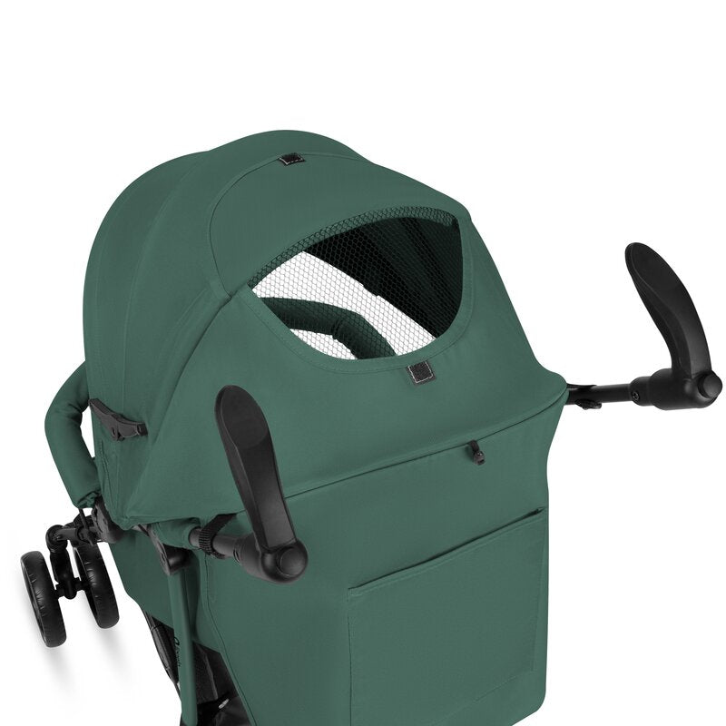 Carucior sport compact, Lionelo, Irma, Spatar ajustabil in 4 pozitii, Suport picioare reglabil, Manere rotative, Pliere tip umbrela, 6- 36 luni, Pana la 15 kg, Conform cu EN1888-1:2018, Verde smarald