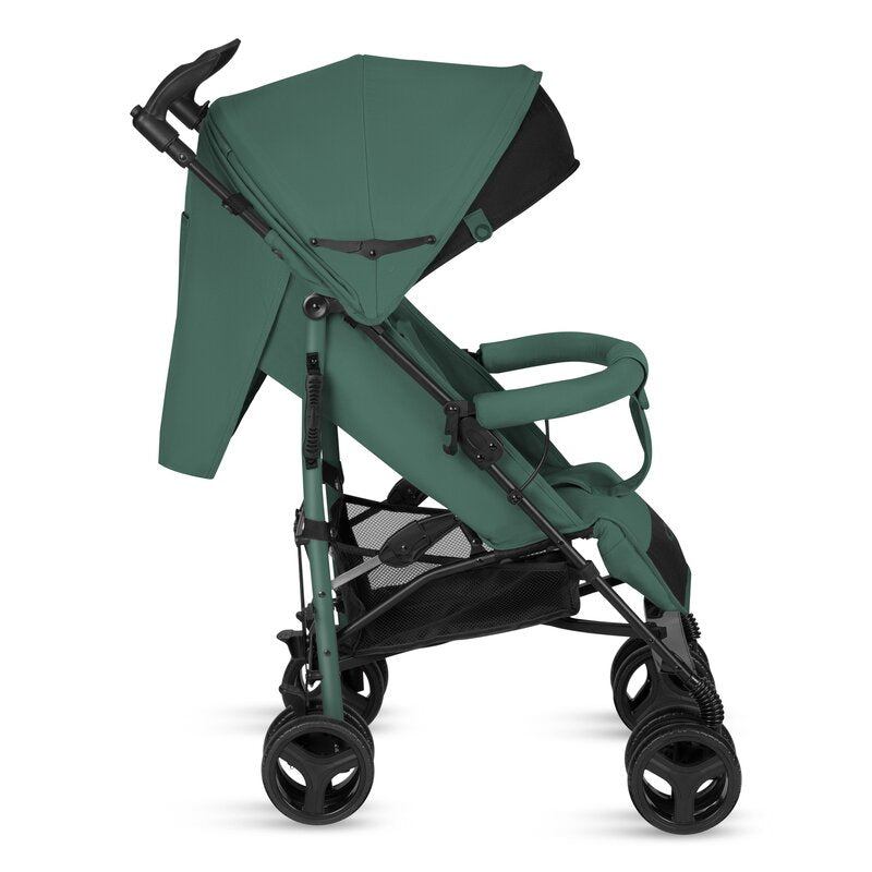 Carucior sport compact, Lionelo, Irma, Spatar ajustabil in 4 pozitii, Suport picioare reglabil, Manere rotative, Pliere tip umbrela, 6- 36 luni, Pana la 15 kg, Conform cu EN1888-1:2018, Verde smarald