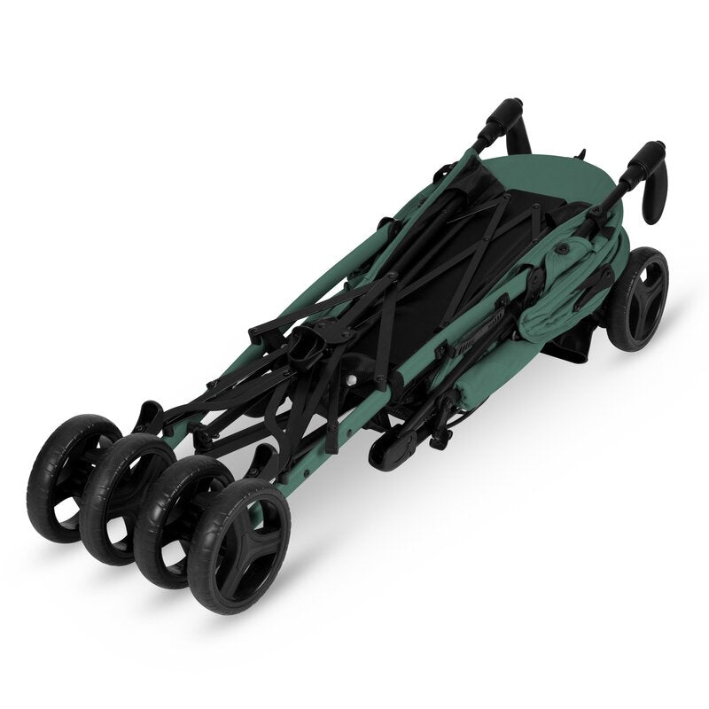 Carucior sport compact, Lionelo, Irma, Spatar ajustabil in 4 pozitii, Suport picioare reglabil, Manere rotative, Pliere tip umbrela, 6- 36 luni, Pana la 15 kg, Conform cu EN1888-1:2018, Verde smarald