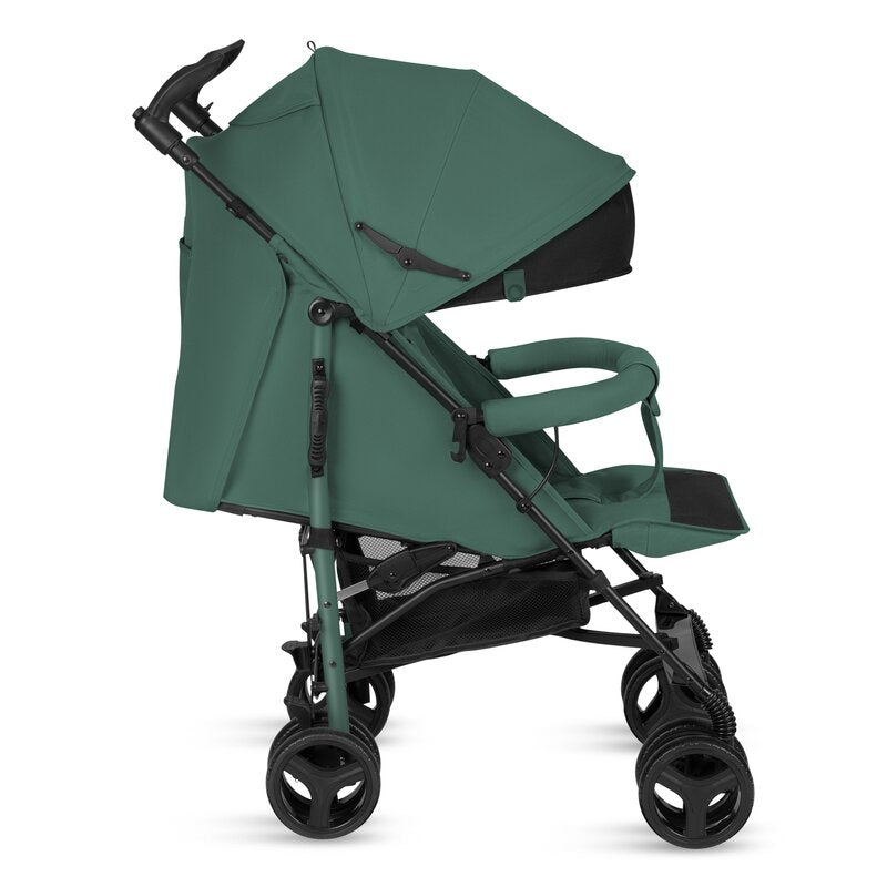 Carucior sport compact, Lionelo, Irma, Spatar ajustabil in 4 pozitii, Suport picioare reglabil, Manere rotative, Pliere tip umbrela, 6- 36 luni, Pana la 15 kg, Conform cu EN1888-1:2018, Verde smarald