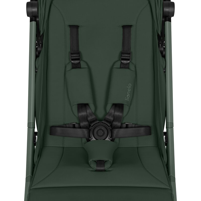Carucior sport, Lionelo, Cloe Plus, Cu accesorii, Cadru din aluminiu, Pana la 22 kg, Usor, Pliere compacta pentru avion, cu o singura mana, Ideal pentru toate tipurile de suprafete, 6 luni+, Verde