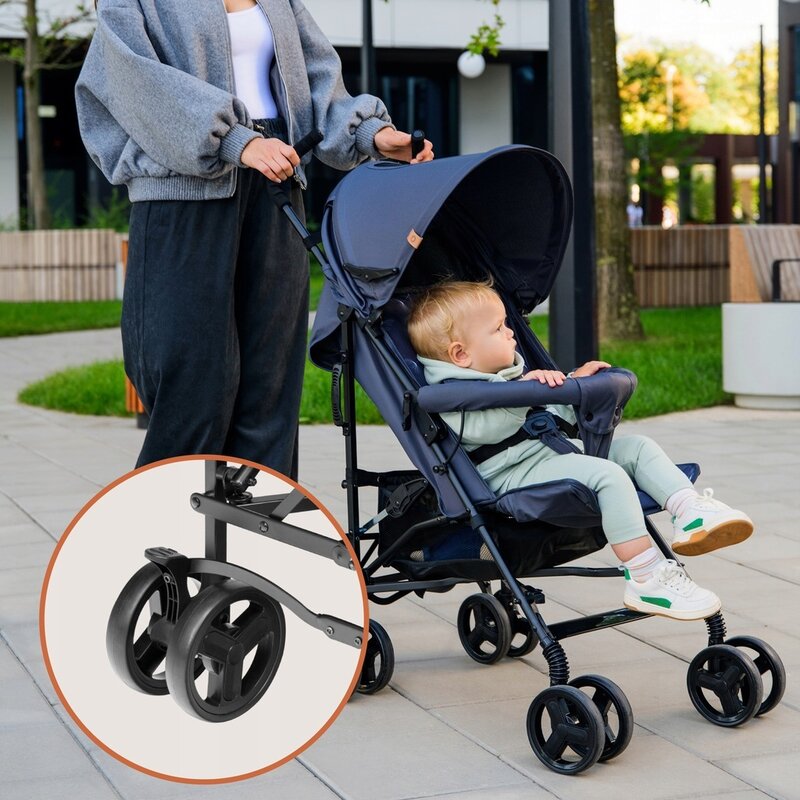 Carucior sport, Lionelo, Elia, Cu plasa de tantari, Suport de picioare reglabil, Spatar ajustabil in 4 pozitii, Capotina XXL, Pliere tip umbrela, Capacitate 15 kg, 6 luni+, EN 1888, Bej Taupe