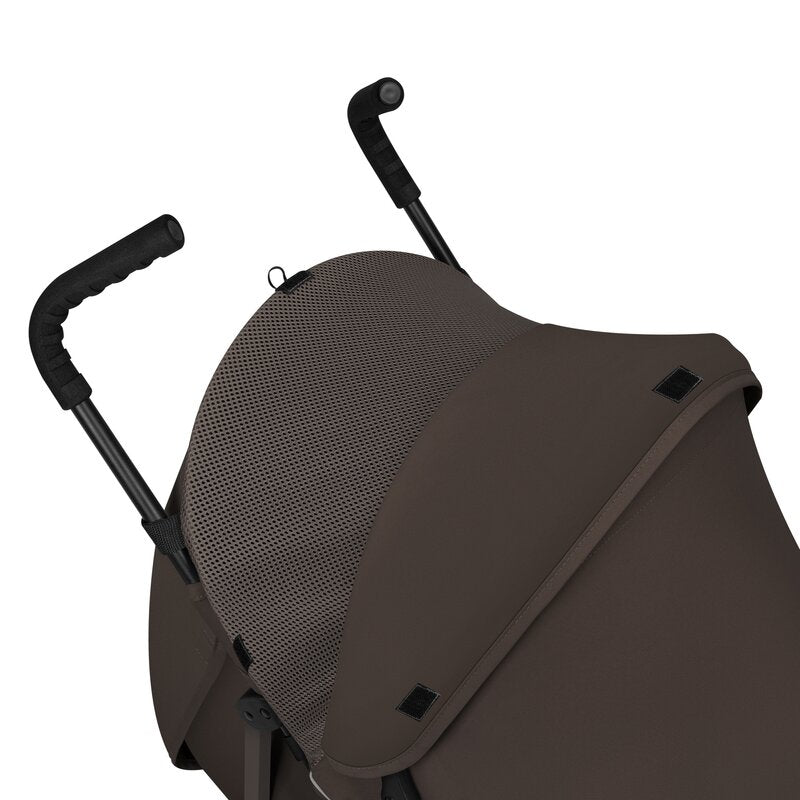 Carucior sport, Lionelo, Elia, Cu plasa de tantari, Suport de picioare reglabil, Spatar ajustabil in 4 pozitii, Capotina XXL, Pliere tip umbrela, Capacitate 15 kg, 6 luni+, EN 1888, Maro
