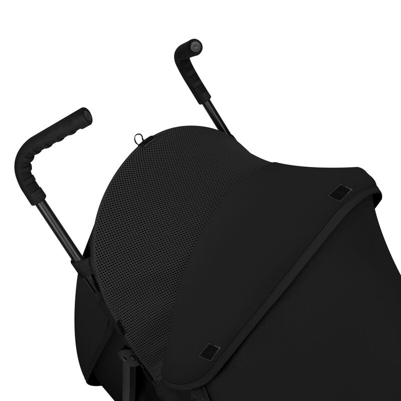 Carucior sport, Lionelo, Elia, Cu plasa de tantari, Suport de picioare reglabil, Spatar ajustabil in 4 pozitii, Capotina XXL, Pliere tip umbrela, Capacitate 15 kg, 6 luni+, EN 1888, Negru