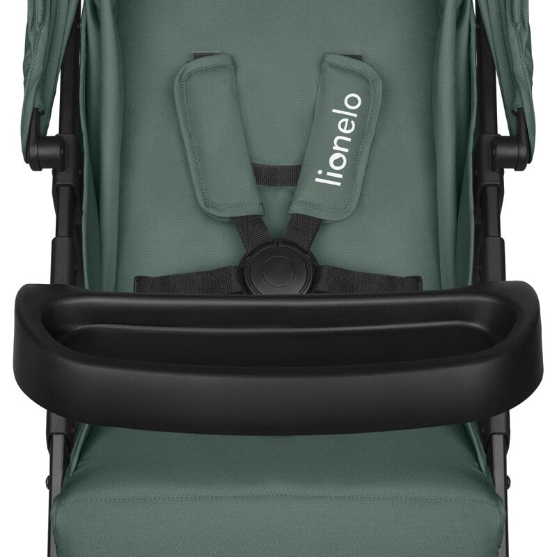 Carucior sport, Lionelo, Emma One, Cu tavita, Suport pahar, Plasa de tantari, Roti EVA, Maner reglabil, Pana la 22 kg, 6 luni+, Conform cu EN1888-1, Verde