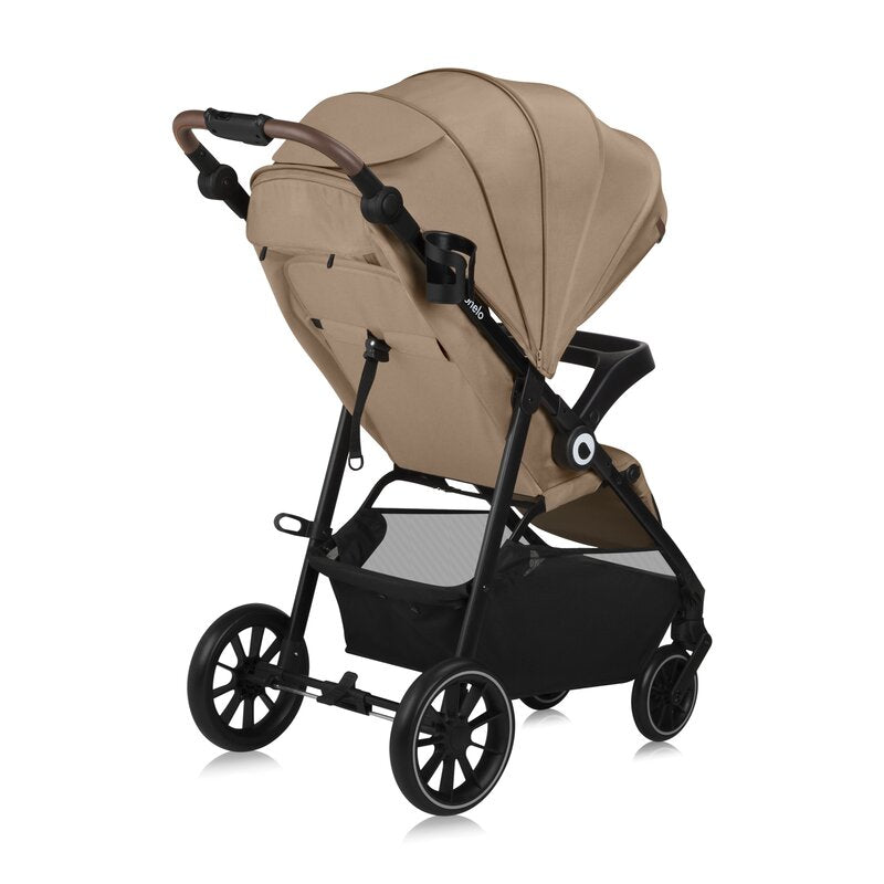 Carucior sport, Lionelo, Emma One, Cu tavita, Suport pahar, Plasa de tantari, Roti EVA, Maner reglabil, Pana la 22 kg, 6 luni+, Conform cu EN1888-1, Bej