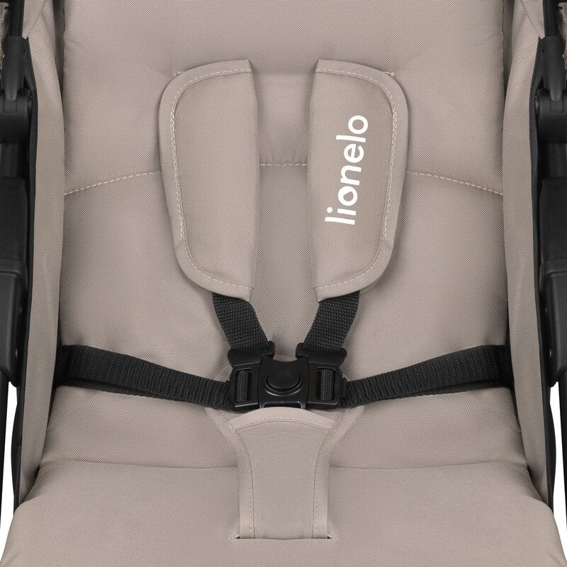 Carucior sport, Lionelo, Emma Plus, Cu tavita, 2 Suporturi pentru pahar, Geanta accesorii, Conform cu standardul european de securitate EN1888-1, Bej