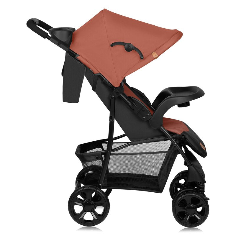 Carucior sport, Lionelo, Emma Plus, Cu tavita, 2 Suporturi pentru pahar, Geanta accesorii, Conform cu standardul european de securitate EN1888-1, Roz