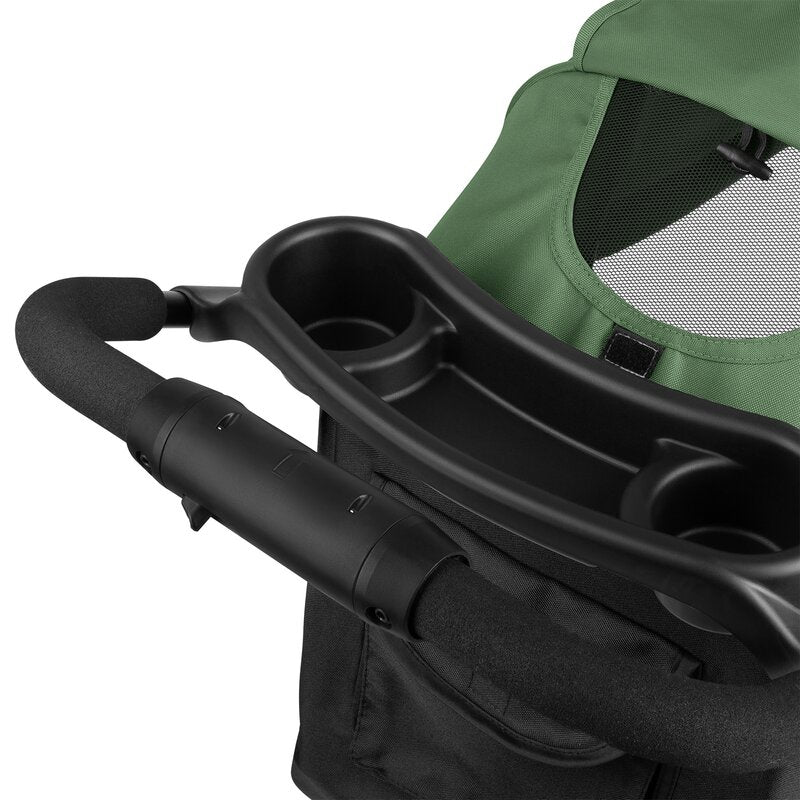 Carucior sport, Lionelo, Emma Plus, Cu tavita, 2 Suporturi pentru pahar, Geanta accesorii, Conform cu standardul european de securitate EN1888-1, Verde