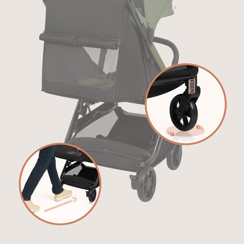 Carucior sport, Lionelo, Julie Air, Greutate redusa - 7.5 kg, Sustine 22 kg, 6 luni+, Capotina impermeabila, Protectie SPF 50+, Include suport sticla, Pliere compacta pentru calatorii, Conform cu EN1888-1 si EN1888-2, Verde Sage