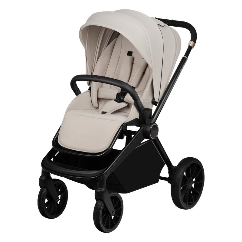 Carucior sport, Lionelo, Mika Plus, Cadru din aluminiu, Copertina XXL, Spatar reglabil in 3 pozitii, Cu accesorii, Pana la 22 kg, 6-48 luni; EN1888-1, EN1888-2 EN1466, Bej
