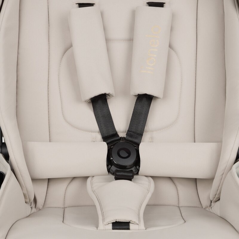 Carucior sport, Lionelo, Mika Plus, Cadru din aluminiu, Copertina XXL, Spatar reglabil in 3 pozitii, Cu accesorii, Pana la 22 kg, 6-48 luni; EN1888-1, EN1888-2 EN1466, Bej
