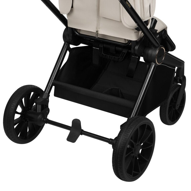 Carucior sport, Lionelo, Mika Plus, Cadru din aluminiu, Copertina XXL, Spatar reglabil in 3 pozitii, Cu accesorii, Pana la 22 kg, 6-48 luni; EN1888-1, EN1888-2 EN1466, Bej