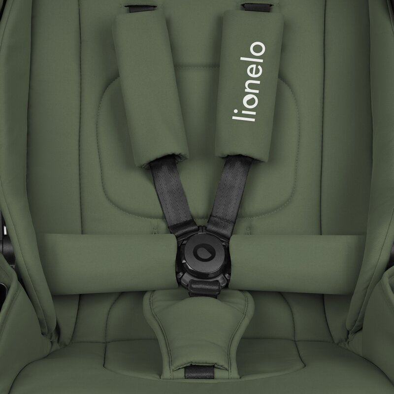 Carucior sport, Lionelo, Mika Plus, Cadru din aluminiu, Cu maner reversibil, Copertina XXL, Spatar reglabil in 3 pozitii, Cu accesorii, Pana la 22 kg, 6-48 luni; EN1888-1, EN1888-2 EN1466, Verde