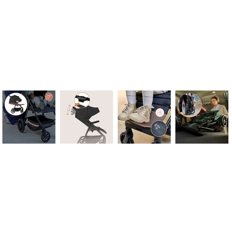 Carucior sport, Lionelo, Mira, Maner reglabil in 5 pozitii, Spatar si suport de picioare reglabile, Plasa de tantari si suport biberon incluse, Pana la 22 kg, 6 luni+, Conform cu EN1888-1, EN1888-2, Testare SGS, Negru