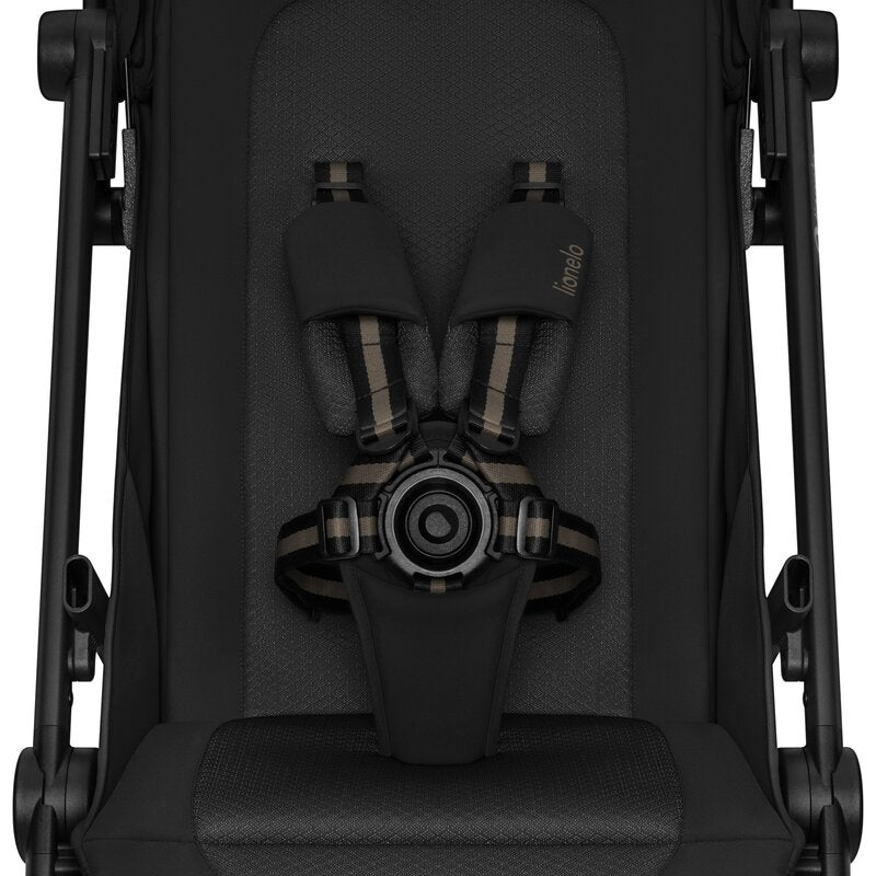 Carucior sport, Lionelo, Tansi, Pliere automata, Ultracompact, Manevrare cu o mana, Roti cu tehnologie GravelTech, Spatar si suport picioare reglabile, 6-48 luni, Sustine 22 kg, Negru
