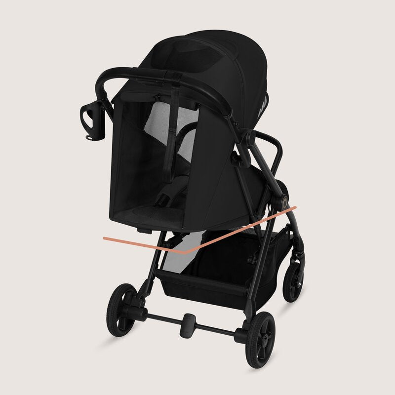 Carucior sport, Lionelo, Tansi, Pliere automata, Ultracompact, Manevrare cu o mana, Roti cu tehnologie GravelTech, Spatar si suport picioare reglabile, 6-48 luni, Sustine 22 kg, Negru