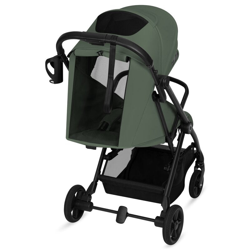 Carucior sport, Lionelo, Tansi, Pliere automata, Ultracompact, Manevrare cu o mana, Roti cu tehnologie GravelTech, Spatar si suport picioare reglabile, 6-48 luni, Sustine 22 kg, Verde
