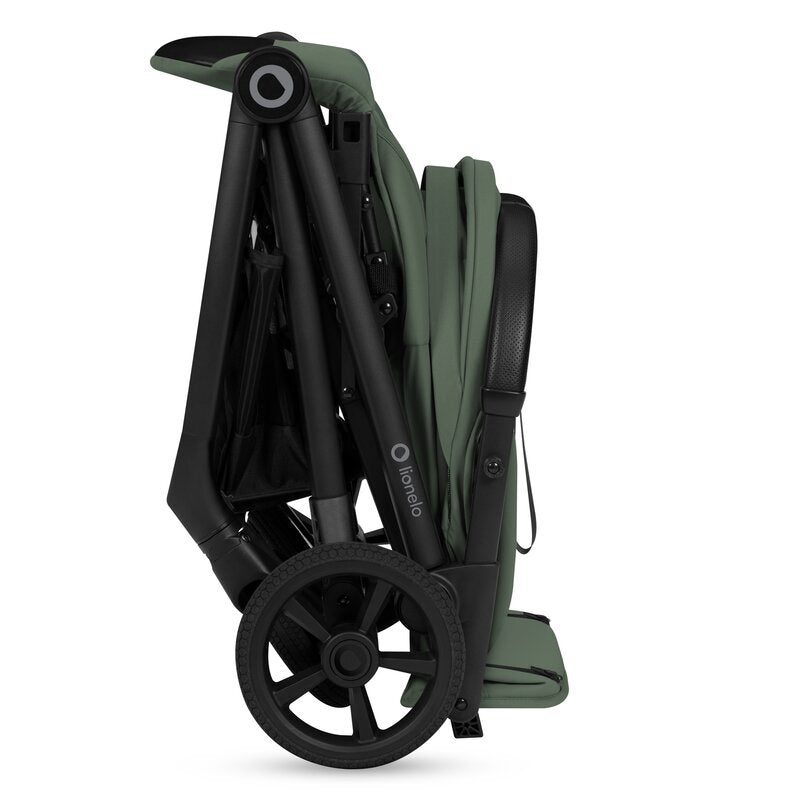 Carucior sport, Lionelo, Tansi, Pliere automata, Ultracompact, Manevrare cu o mana, Roti cu tehnologie GravelTech, Spatar si suport picioare reglabile, 6-48 luni, Sustine 22 kg, Verde