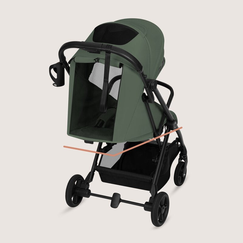 Carucior sport, Lionelo, Tansi, Pliere automata, Ultracompact, Manevrare cu o mana, Roti cu tehnologie GravelTech, Spatar si suport picioare reglabile, 6-48 luni, Sustine 22 kg, Verde