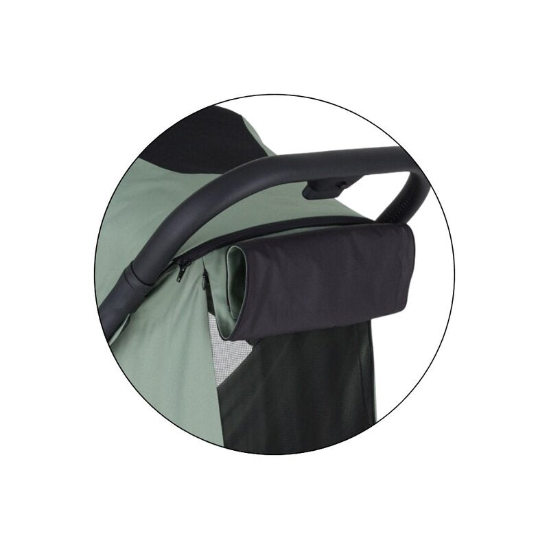 Carucior sport, Petite&Mars, Flip, Pliere compacta cu o mana, Spatar reglabil pana la pozitie de somn, Suport picioare reglabil, Copertina extensibila cu protectie UPF50+, Pana la 22 kg, 0 luni+, Verde Matcha