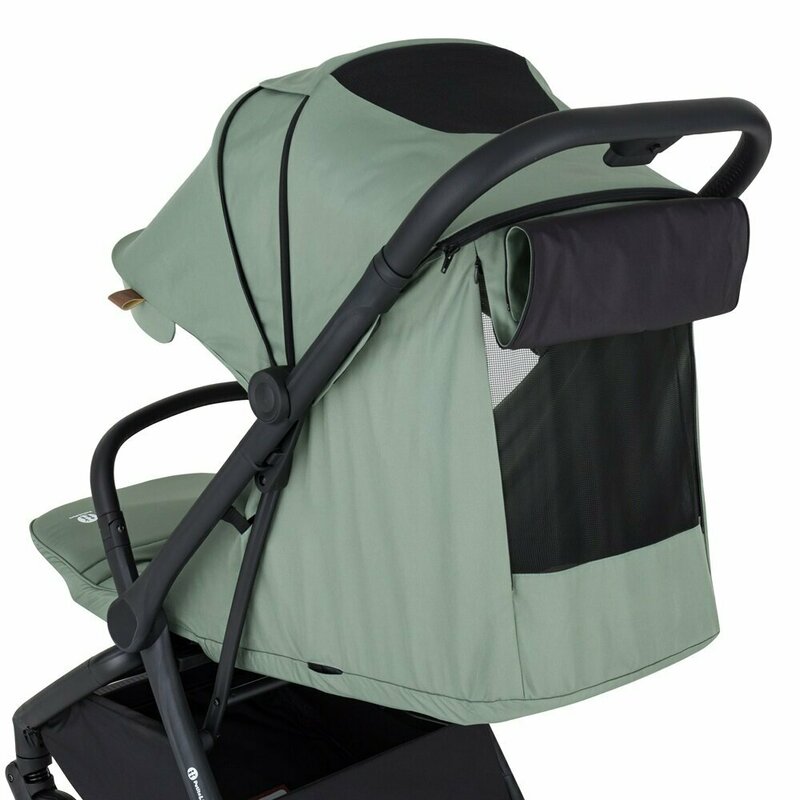 Carucior sport, Petite&Mars, Flip, Pliere compacta cu o mana, Spatar reglabil pana la pozitie de somn, Suport picioare reglabil, Copertina extensibila cu protectie UPF50+, Pana la 22 kg, 0 luni+, Verde Matcha