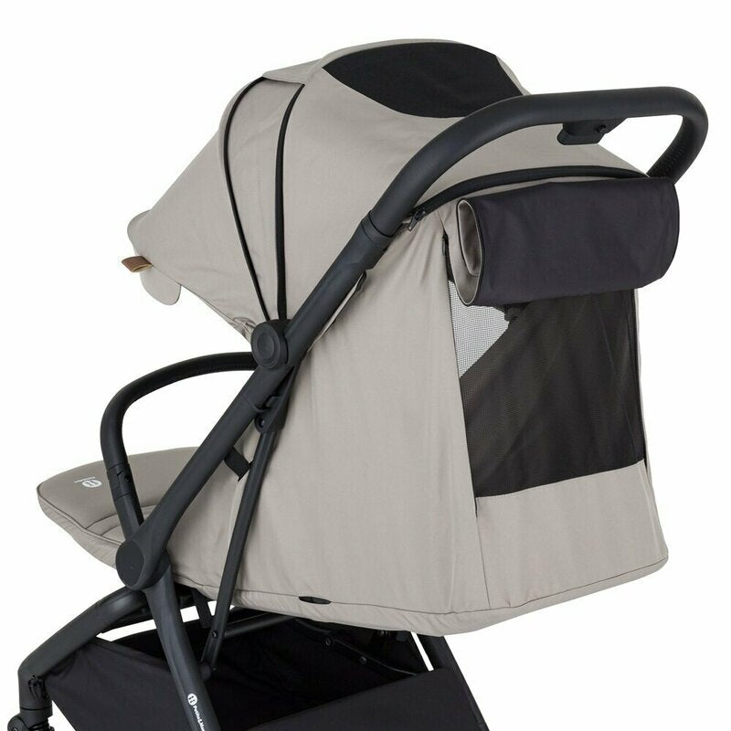 Carucior sport, Petite&Mars, Flip, Pliere compacta cu o mana, Spatar reglabil pana la pozitie de somn, Suport picioare reglabil, Copertina extensibila cu protectie UPF50+, Pana la 22 kg, 0 luni+, Gri