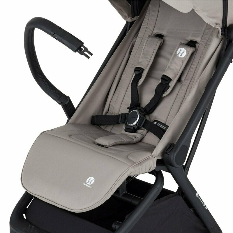 Carucior sport, Petite&Mars, Flip, Pliere compacta cu o mana, Spatar reglabil pana la pozitie de somn, Suport picioare reglabil, Copertina extensibila cu protectie UPF50+, Pana la 22 kg, 0 luni+, Gri