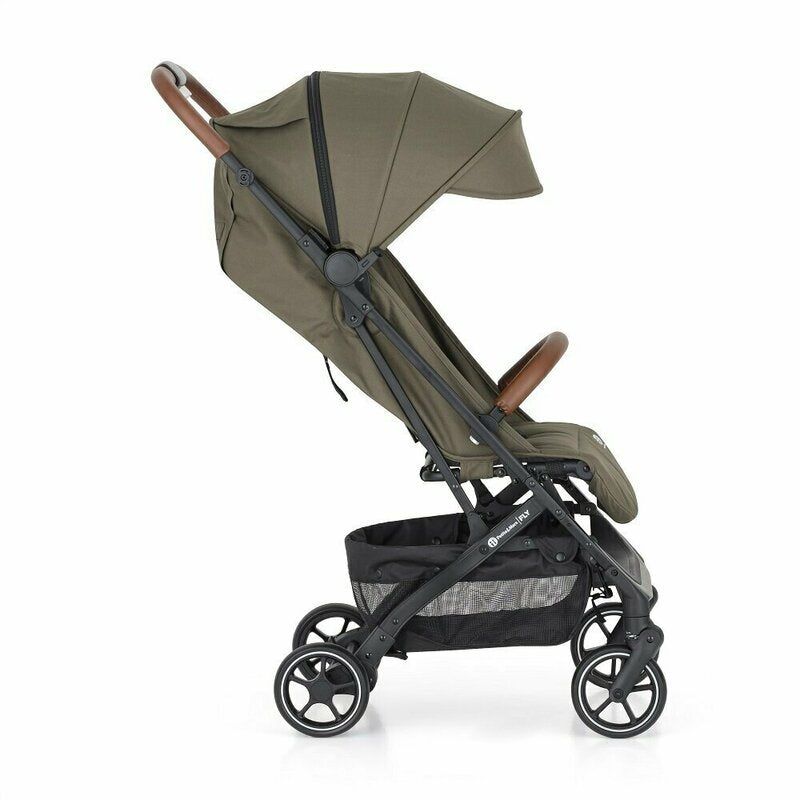 Carucior sport, Petite&Mars, Fly, Pliere compacta, Spatar reglabil pana la pozitie de somn, Suport picioare reglabil, Copertina extensibila cu protectie UPF40+, Suport pahar inclus, Pana la 22 kg, 0 luni+, Verde