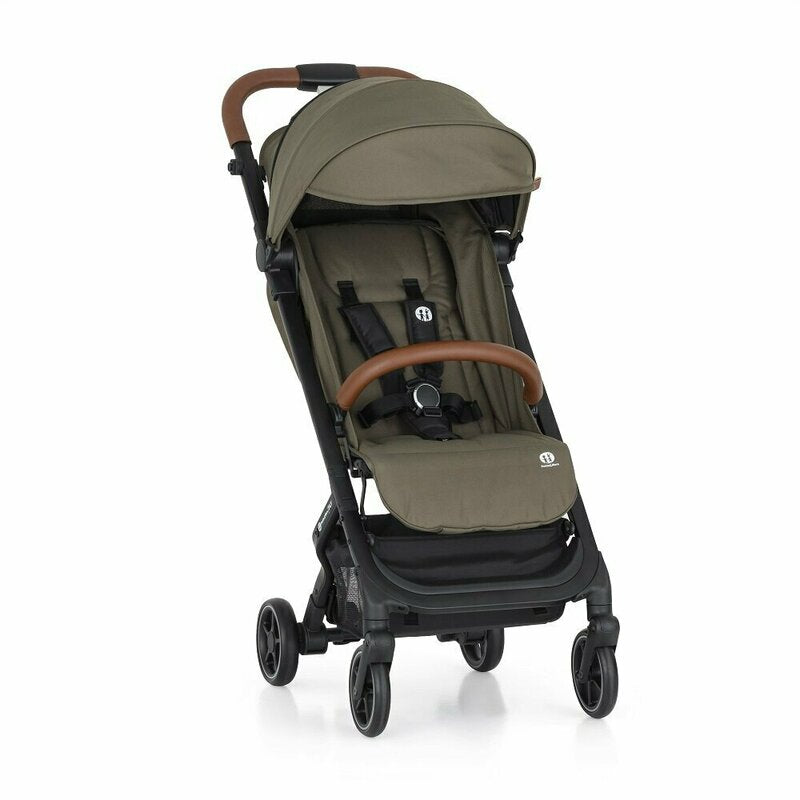 Carucior sport, Petite&Mars, Fly, Pliere compacta, Spatar reglabil pana la pozitie de somn, Suport picioare reglabil, Copertina extensibila cu protectie UPF40+, Suport pahar inclus, Pana la 22 kg, 0 luni+, Verde