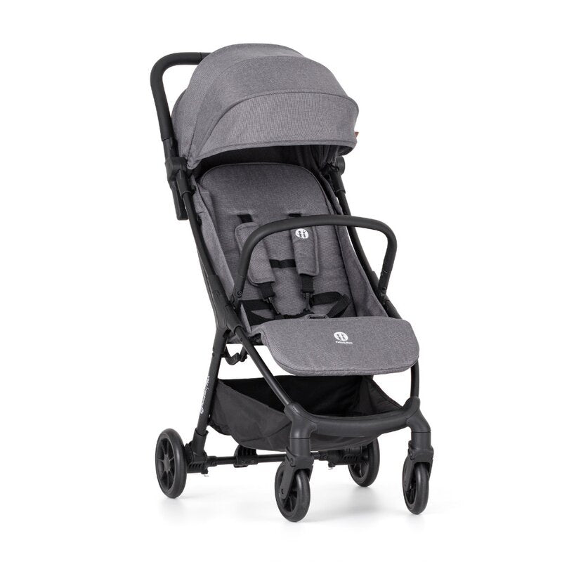 Carucior sport, Petite&Mars, Pax Ultimate, Compact - 7 kg, Spatar ajustabil, Suport picioare reglabil, Pliere tip carte, 6-36 luni, Pana la 22 kg, Gri