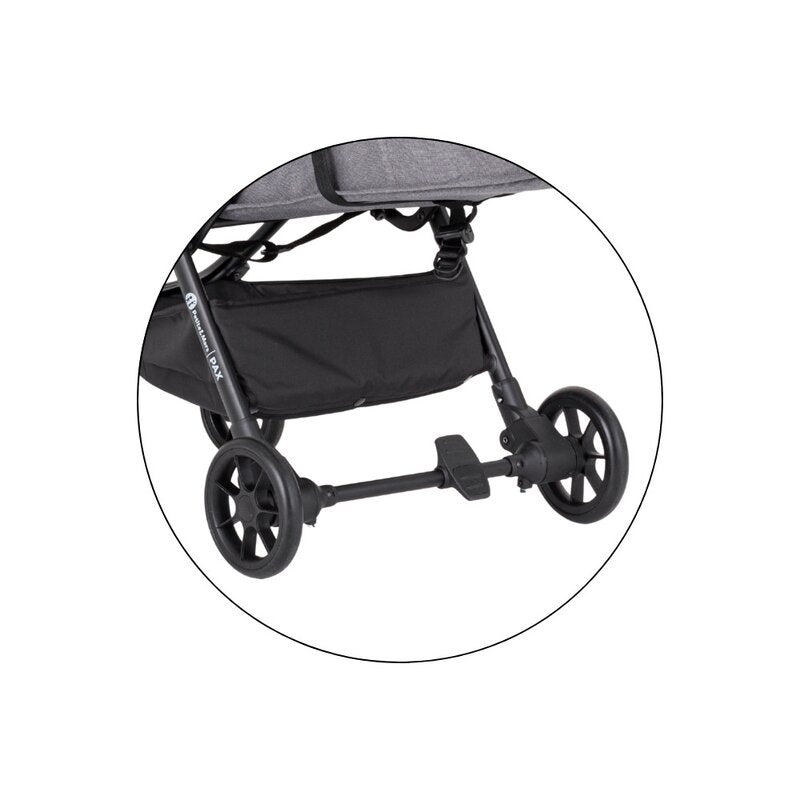 Carucior sport, Petite&Mars, Pax Ultimate, Compact - 7 kg, Spatar ajustabil, Suport picioare reglabil, Pliere tip carte, 6-36 luni, Pana la 22 kg, Gri