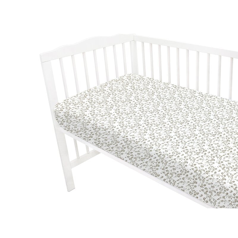 Cearceaf cu elastic, MimiNu, Premium, Pentru patut 120X60 cm, Din bumbac certificat Oeko Tex Standard 100, Meadow
