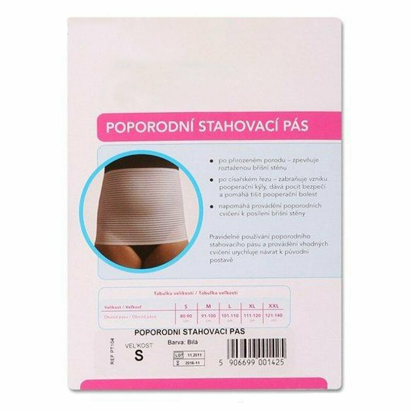 Centura reglabila, New Baby, Pentru perioada post-natala, Marimea L, Alb
