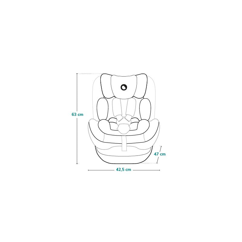Scaun auto, Lionelo, Harper i-Size, Isofix, Cu centura TopTether, Cu spatar inclinabil in 5 pozitii, Cu tetiera reglabila in 13 pozitii, Cu tehnologie Dri Seat, Instalare cu fata inainte, 9-36 kg, 76-150 cm, Conform cu ECE R129, Gri