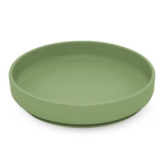 Farfurie, Petite&Mars, Take&Match, Din silicon, Cu ventuza, Fara BPA, Adecvata pentru masina de spalat vase si microunde, Nu absoarbe mirosuri, 6 luni+, 400 ml, Sweet Pea, Verde