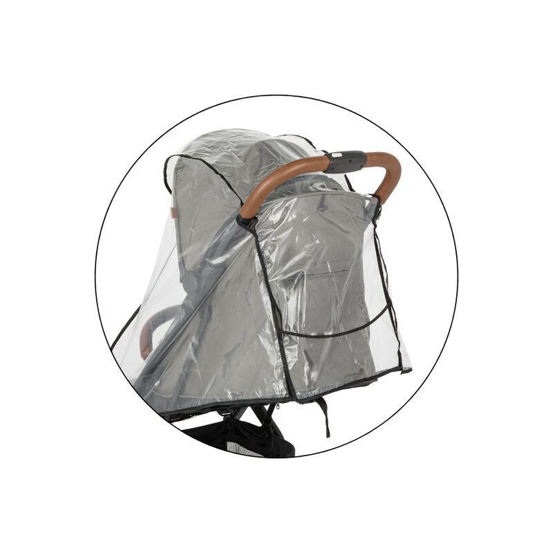 Husa de ploaie pentru carucior sport, Petite&Mars, 80x68x38 cm, Transparent