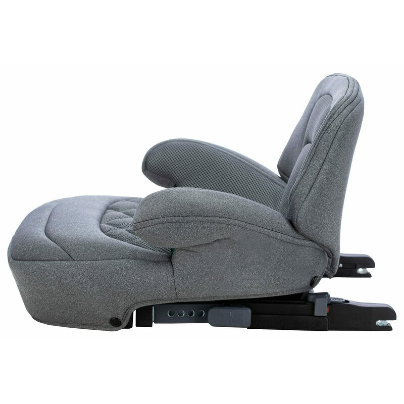 Inaltator auto, FreeOn, Cosmo Plus I-Size, Cu isofix, Cu spatar inaltat si cotiere, Potrivit pentru copiii intre 125 si 150 cm sau intre 25 si 36 Kg, Conform cu standardul european de securitate ECE R129, gri