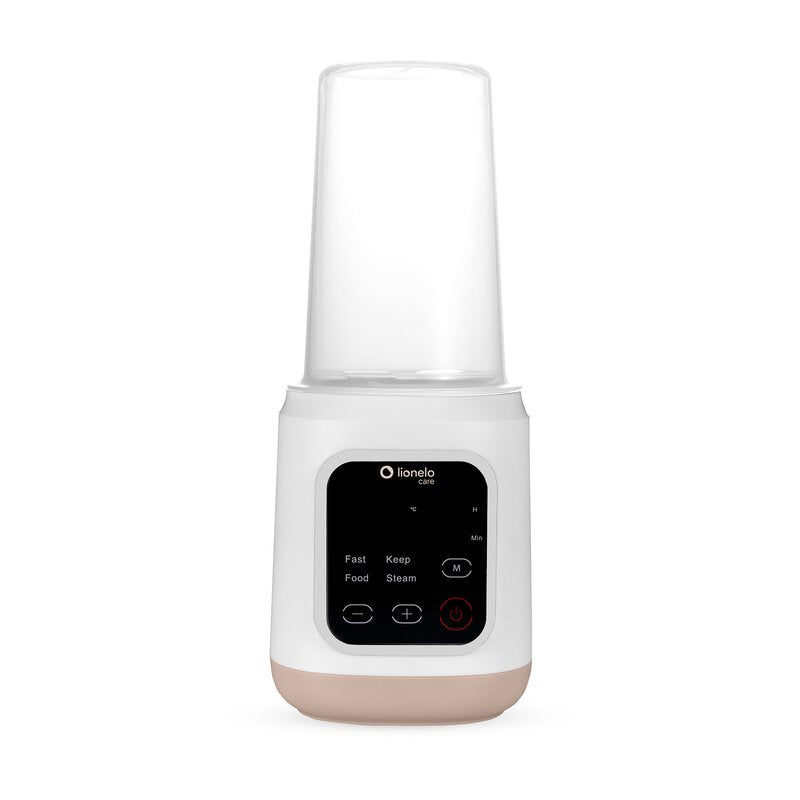 Incalzitor biberoane, Lionelo, ThermUp 3.0, 6 in 1, Incalzire, Decongelare, Sterilizare, Mentinerea temperaturii, 400 W, 35-100°C, Panou de comanda tactil, Fara BPA, Oprire automata, Placa de incalzire din teflon, Alb