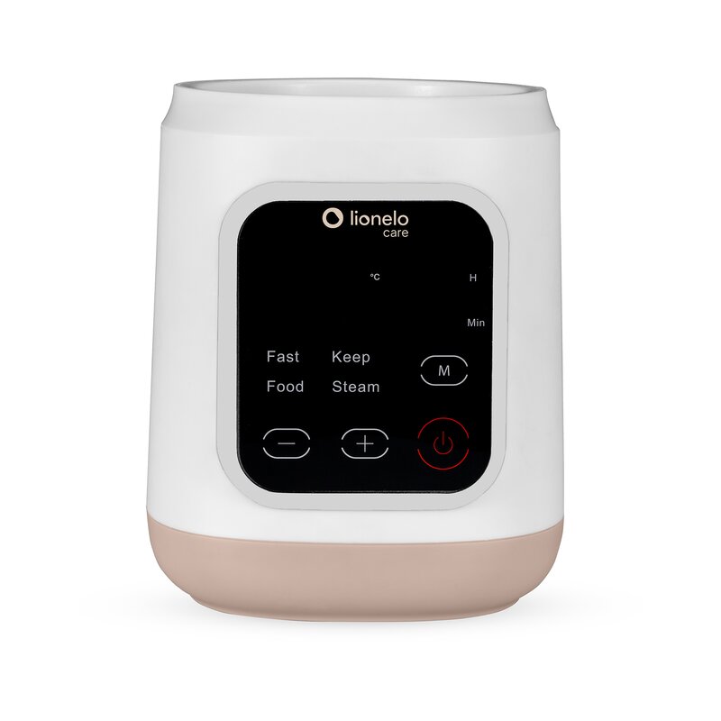 Incalzitor biberoane, Lionelo, ThermUp 3.0, 6 in 1, Incalzire, Decongelare, Sterilizare, Mentinerea temperaturii, 400 W, 35-100°C, Panou de comanda tactil, Fara BPA, Oprire automata, Placa de incalzire din teflon, Alb