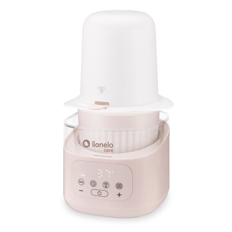 Incalzitor biberoane si sterilizator, Lionelo, ThermUp 4.0, Recipient detasabil, 400 W, 6 moduri de functionare, Functie sterilizare si decongelare, Termostat integrat, Lumina de noapte, Panou tactil, Oprire automata, Placa din otel inoxidabil, Bej