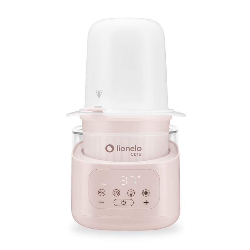 Incalzitor biberoane si sterilizator, Lionelo, ThermUp 4.0, Recipient detasabil, 400 W, 6 moduri de functionare, Functie sterilizare si decongelare, Termostat integrat, Lumina de noapte, Panou tactil, Oprire automata, Placa din otel inoxidabil, Bej
