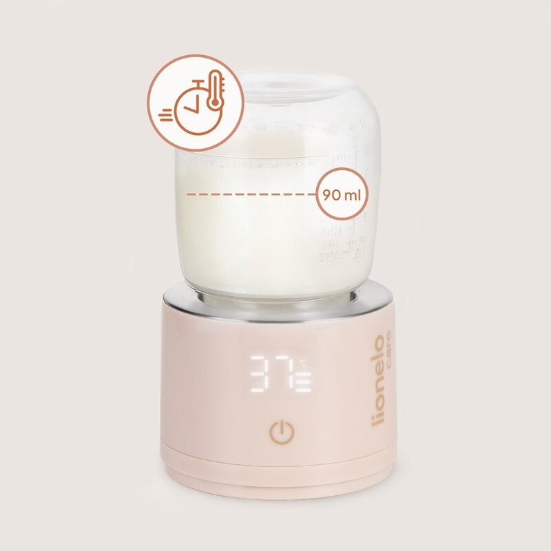 Incalzitor portabil, Lionelo, ThermUp Swift, Portabil, Incalzire in 3 minute, Mentinerea temperaturii, 60 W, USB-C, 4 setari de temperatura: 37-50°C, Recipient 180 ml inclus, Rose Gold