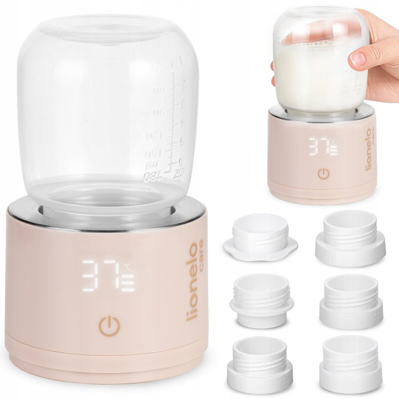Incalzitor portabil, Lionelo, ThermUp Swift, Portabil, Incalzire in 3 minute, Mentinerea temperaturii, 60 W, USB-C, 4 setari de temperatura: 37-50°C, Recipient 180 ml inclus, Rose Gold