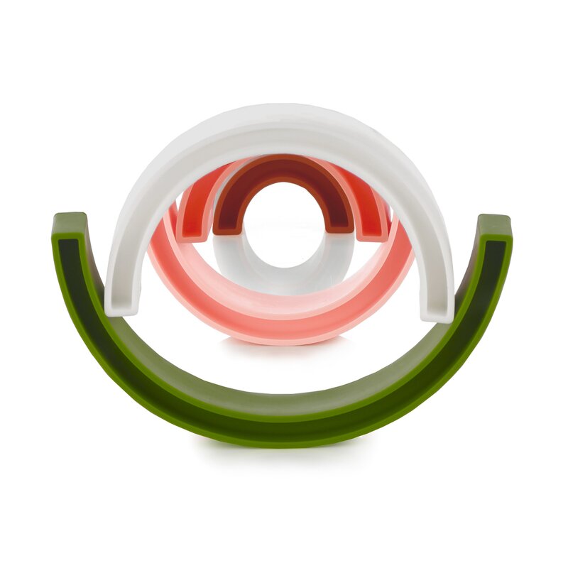Jucarie stivuire copii, Jane, Forma pepene, dezvolta motricitatea fina, Watermelon